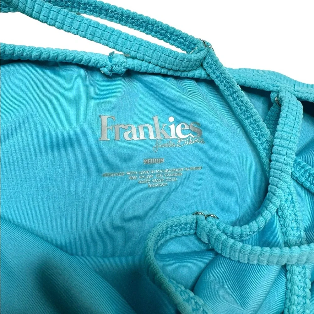 Frankie’s Bikinis | Mallory Ribbed One Piece in Oasis Blue Medium
